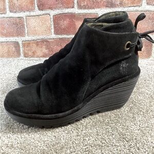 Fly London Yebi Blake wedge ankle boots size 10
